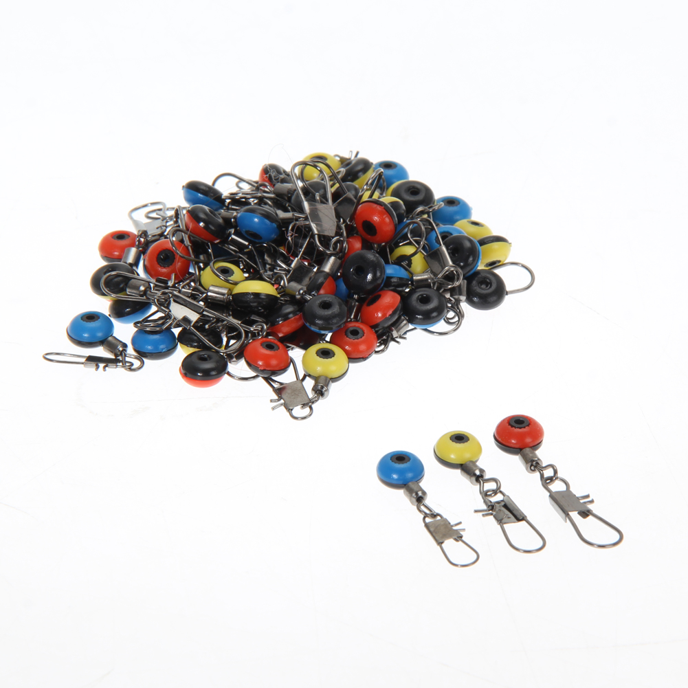 20 x Fishing Tackle Running ledger zip slider beads snap links swivels Medium