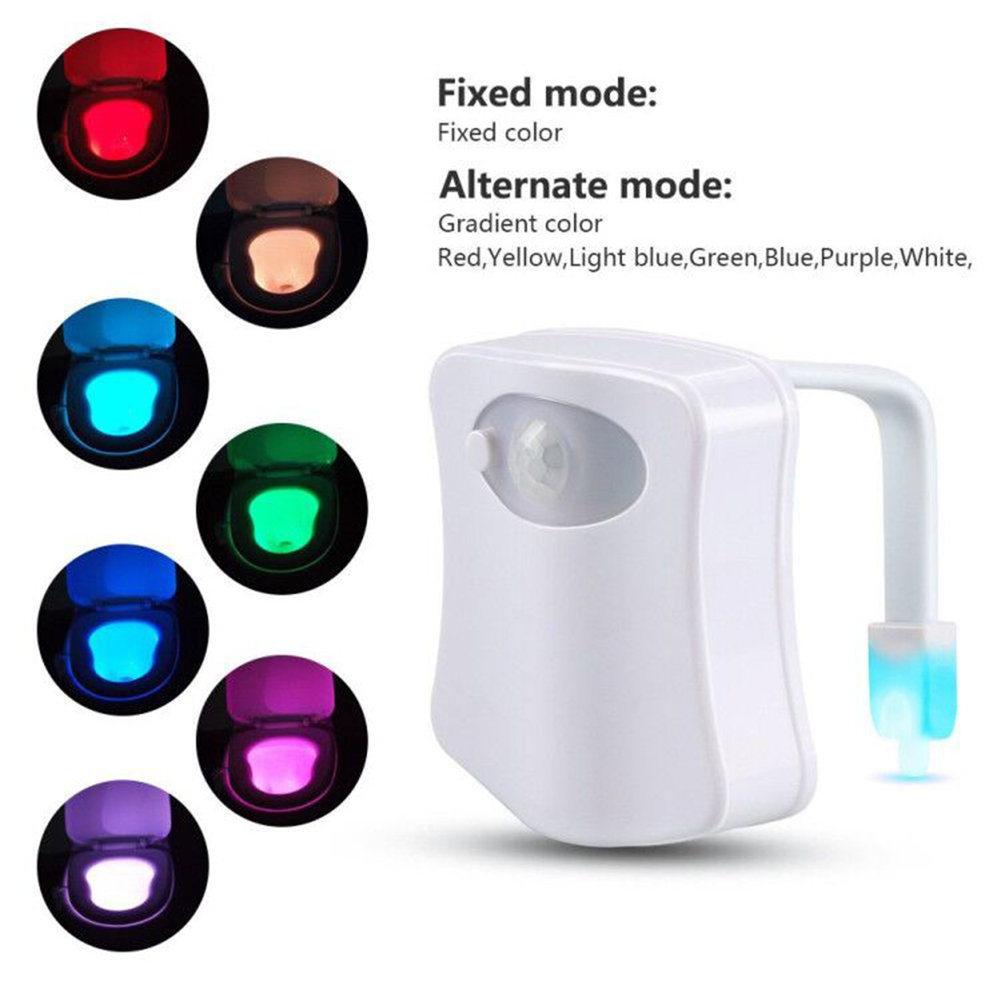 LED Licht Motion Activated Seat Toilette WC Sensor Nachtlicht Badezimmer Lampe