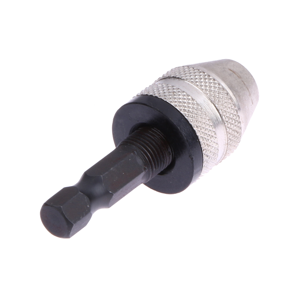 0.3-6.5mm Impact Driver Keyless Drill Bit Chuck Adapter Hex Shank Converter P7L6