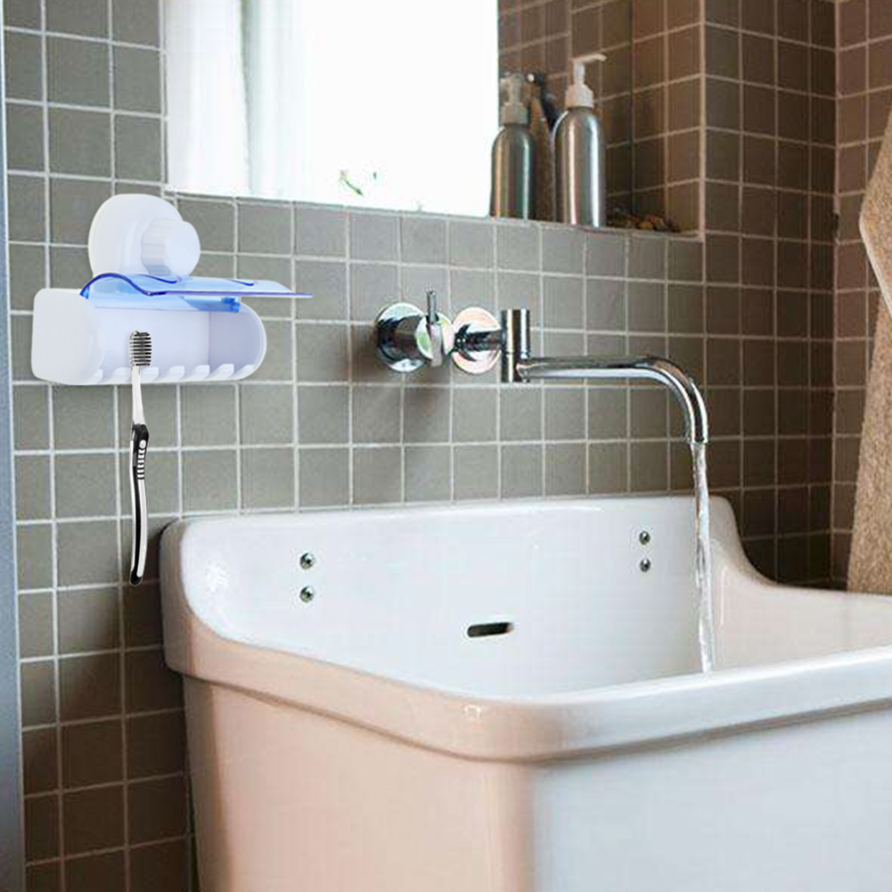 Zahnbürstenhalter 6er Zahnbürsten Wand Halter Ohne Bohren mit Deckel