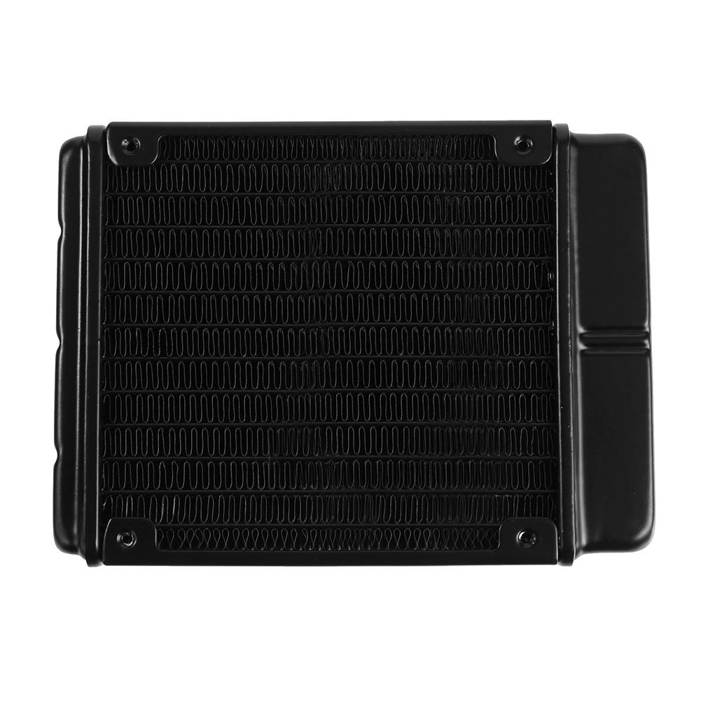 24-Tube G1//4 Thread CPU Fans Water Cooling Cooler Radiator Double Heatsink 120mm