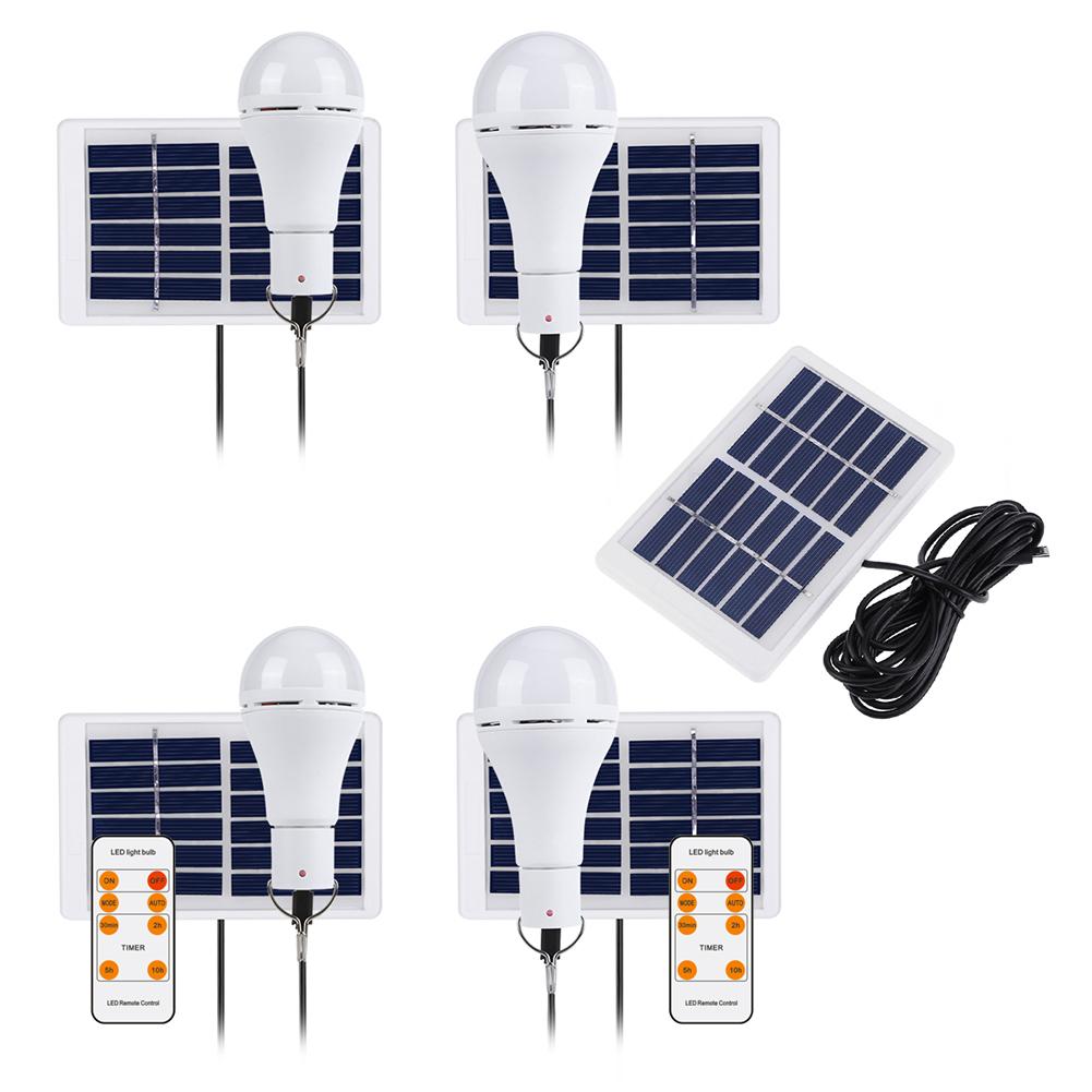 3W Solar Panel Power LED Birnen Licht tragbare Outdoor Camping Zelt-Energie S9E9