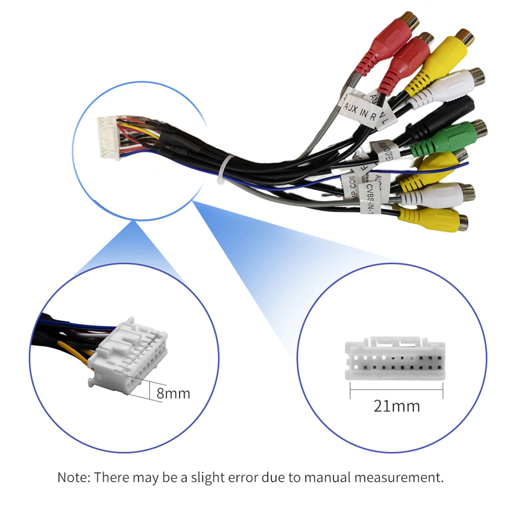 20pin Plug To 6x 3 5mm Rca Female Car Stereo Adapter Cable
