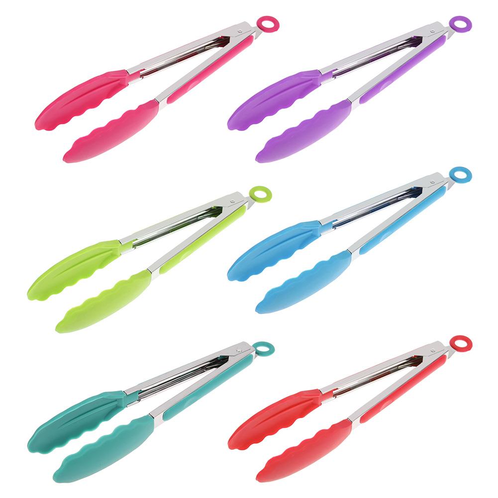 Neu Silikon Küche Zange Grillzange Fleischzange BBQ Servierzange Salatzange Clip