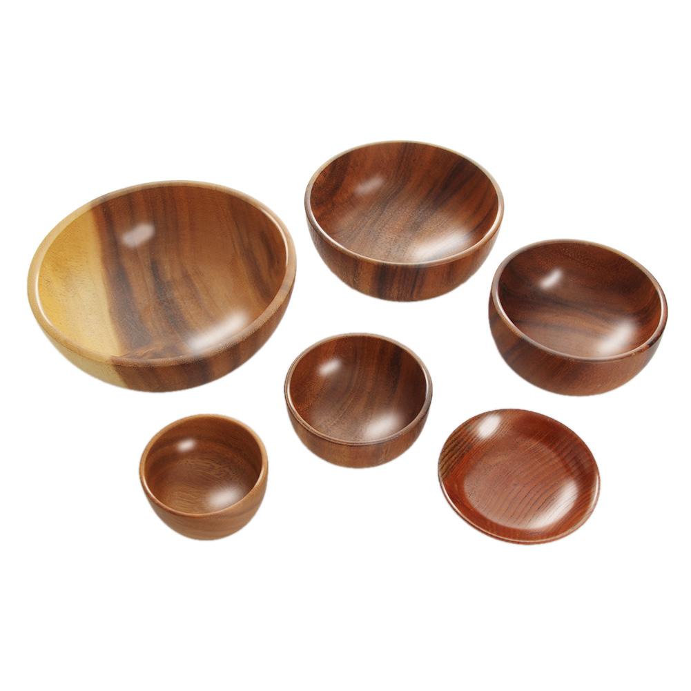 Cuisine en bois rond Saladier Bambou Enfants Fruit Bol De Riz Natual S